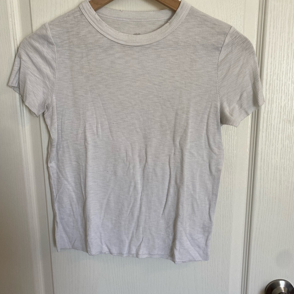 Aerie Real Soft White Women's crop Tee
